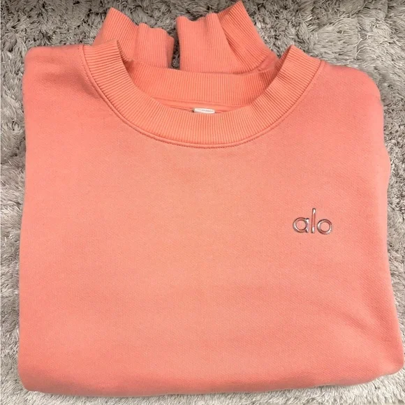 Alo medium pink accolade crew sweatshirt - Picture 4 of 5